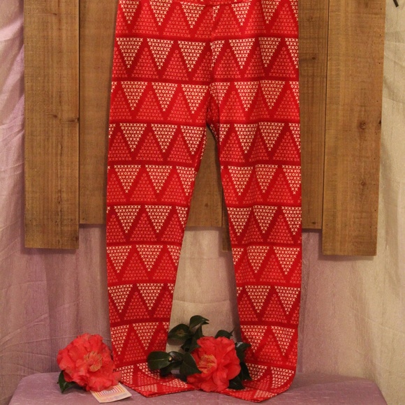 LuLaRoe NWT Heart Love Leggings XOXOXO OS - Picture 7 of 8